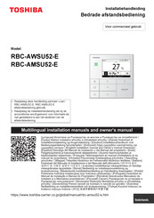 Toshiba RBC-AWSU52-E Installatiehandleiding