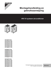 Daikin VRV IV-systeem RYYQ10T7Y1B Montagehandleiding En Gebruiksaanwijzing