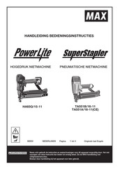 Max SuperStapler TA551A/16-11 Handleiding