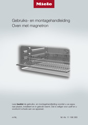 Miele H 7640 BM Gebruiks- En Montagehandleiding