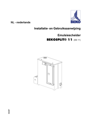 Beko BS 11 Installatie- En Gebruiksaanwijzing