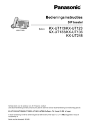 Panasonic KX-UT123 Bedieningsinstructies