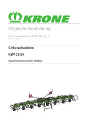 Krone KW103-24 Originele Handleiding