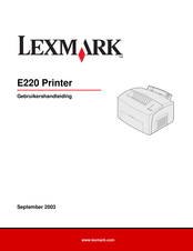 Lexmark E220 Gebruikershandleiding