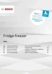 Bosch KGN Series Gebruiksaanwijzing