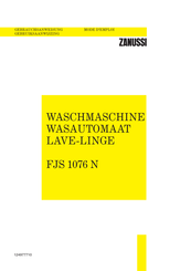 Zanussi FJS 1076 N Gebruiksaanwijzing