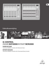 Behringer B-CONTROL FADER BCF2000 Gebruiksaanwijzing