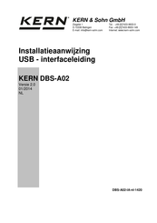 KERN and SOHN DBS-A02 Installatieaanwijzing