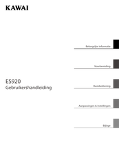 Kawai ES920 Gebruikershandleiding