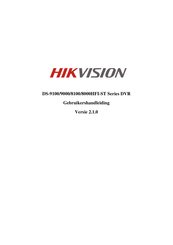 HIKVISION DS-800HFI-ST Series Gebruikershandleiding