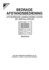 Daikin BRC073A1 Uitgebreide Handleiding Voor De Installateur