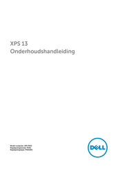 Dell XPS 9343 Onderhoudshandleiding