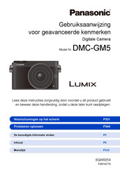 Panasonic Lumix DMC-GM5 Gebruiksaanwijzing Voor Geavanceerde Kenmerken