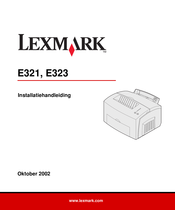 Lexmark E321 Installatiehandleiding