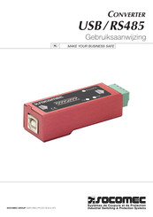 socomec USB/RS485 Gebruiksaanwijzing