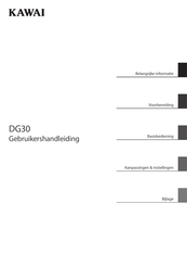 Kawai DG30 Gebruikershandleiding