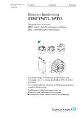 Endress+Hauser iTEMP TMT72 Handleiding