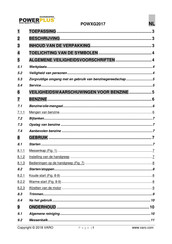 Powerplus POWXG2017 Gebruiksaanwijzing