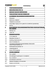 Powerplus POWX0042LI Gebruiksaanwijzing