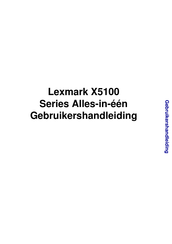 Lexmark X5100 Series Gebruikershandleiding