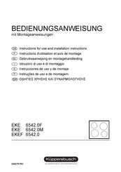 Kuppersbusch EKE 6542.0M Gebruiksaanwijzing En Montagehandleiding