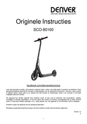 Denver SCO-80100 Originele Instructies