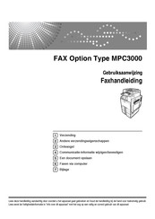 Ricoh MPC3000 Handleiding