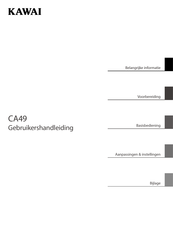 Kawai CA49 Gebruikershandleiding