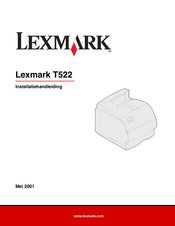 Lexmark T522 Installatiehandleiding