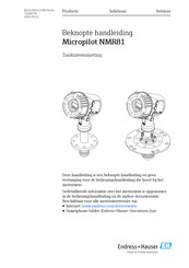 Endress+Hauser Micropilot NMR81 Handleiding