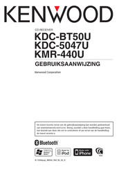 Kenwood KDC-BT50U Gebruiksaanwijzing