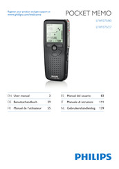 Philips POCKET MEMO LFH9375/00 Gebruikershandleiding