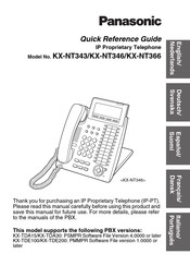 Panasonic KX-NT366 Korte Handleiding