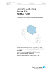 Endress+Hauser Proline 800 Modbus RS485 Handleiding