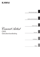 Kawai Concert Artist CA15 Gebruikershandleiding