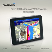 Garmin Nuvi 3700 Series Snelstartgids
