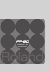 Roland FP-80 Gebruikershandleiding