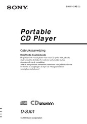 Sony CD Walkman D-SJ01 Gebruiksaanwijzing