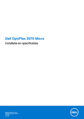 Dell OptiPlex 3070 Micro Installatie En Bediening