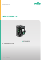 Wilo Stratos PICO-Z Series Inbouw- En Bedieningsvoorschriften