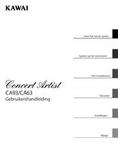 Kawai Concert Artist CA63 Gebruikershandleiding