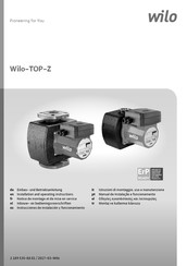 Wilo TOP-Z Series Inbouw- En Bedieningsvoorschriften