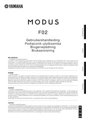 Yamaha MODUS F02 Gebruikershandleiding