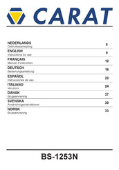 Carat BS-1253N Gebruiksaanwijzing