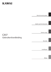 Kawai CA17 Gebruikershandleiding