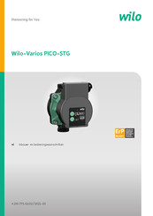 Wilo Varios PICO-STG 25/1-7-130 Inbouw- En Bedieningsvoorschriften