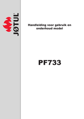 Jotul PF733 Handleiding Voor Gebruik En Onderhoud