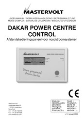 Mastervolt DAKAR POWER CENTRE CONTROL Gebruikershandleiding