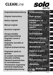 Solo CLEANLine 333 FA Gebruiksaanwijzing