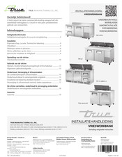 True Manufacturing Company TPP-67 Installatiehandleiding